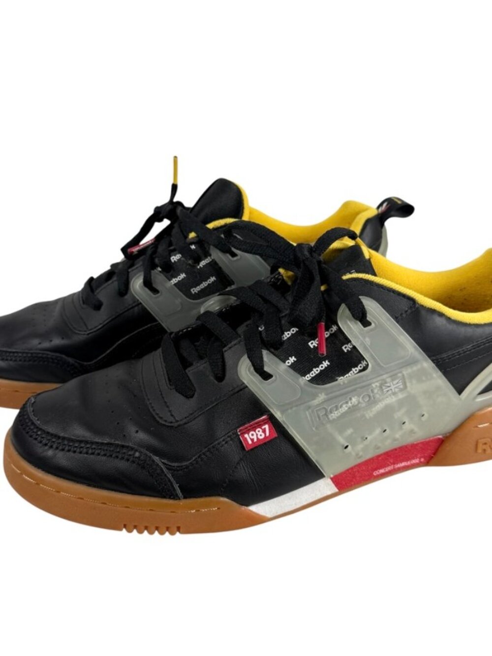 Reebok Workout Plus ATI Black/Gray/Yellow Lace-Up Men's Size 13 Sneaker DV5242
